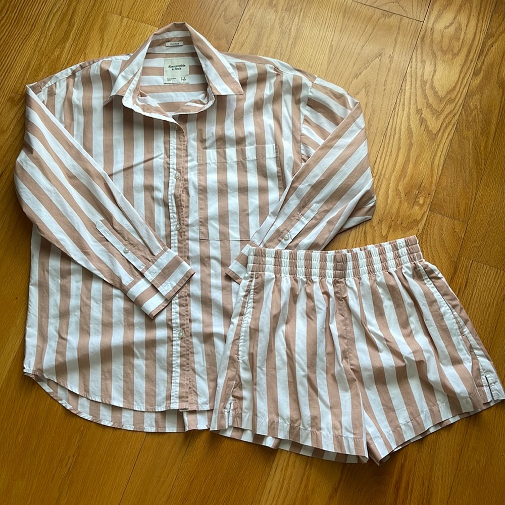 Abercrombie and Fitch Long Sleeve Shirt Matching Set